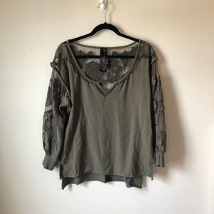 Free people green top